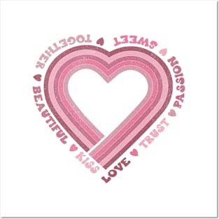 Love heart words Posters and Art